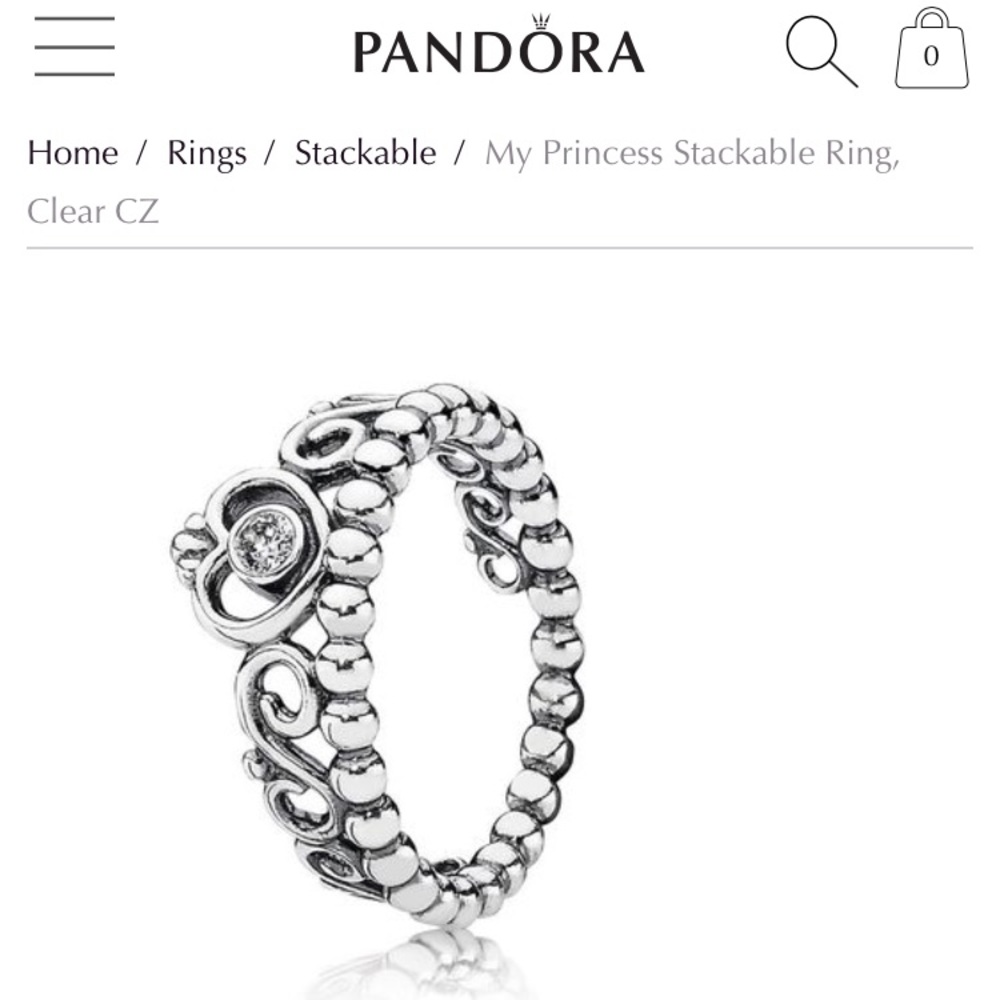 Pandora My Princess Ring - Size 6